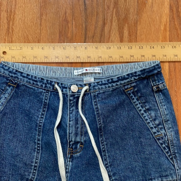 Tommy Hilfiger Vintage Jeans Size 10 Blue Woman Pockets Tie Accent Waistband - Picture 6 of 12